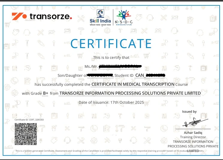 certificate